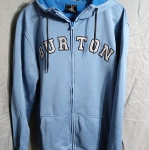 Burton light blue hoodie sz L